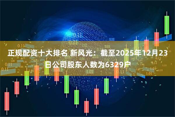 正规配资十大排名 新风光：截至2025年12月23日公司股东人数为6329户